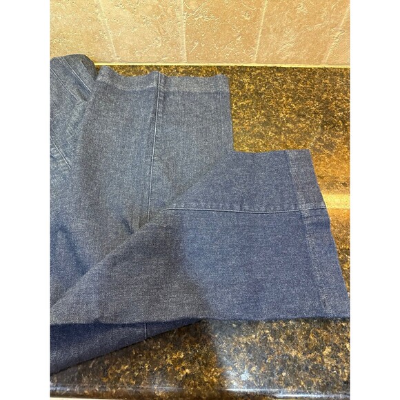 Spanx Zero Waistband Cropped Wide Leg Jeans Size M Raw Indigo Like New - Picture 5 of 10